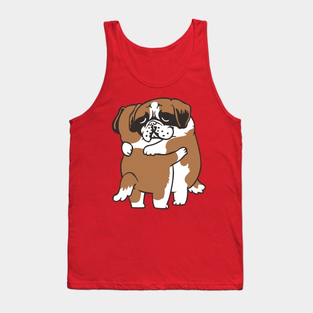 St. Bernard hugs Tank Top by huebucket